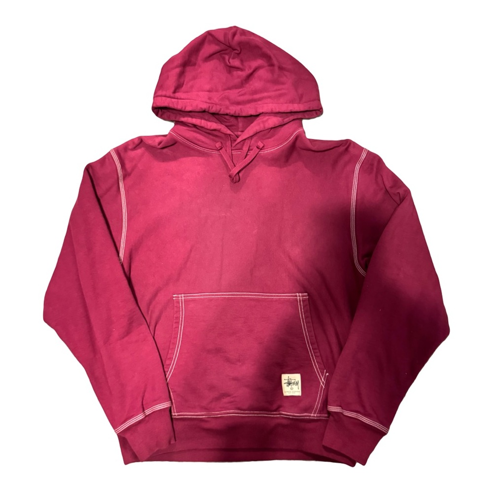 Burgundy Stussy Hoodie